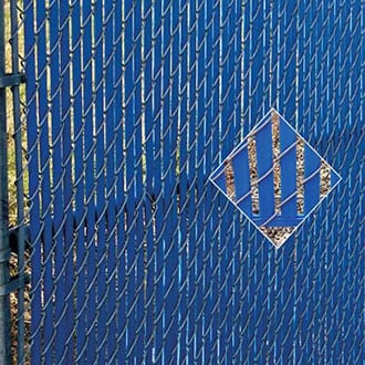 Chain Link Royal Blue Double Wall Tube™ Privacy Slat 6ft High Fence Bottom Lock 