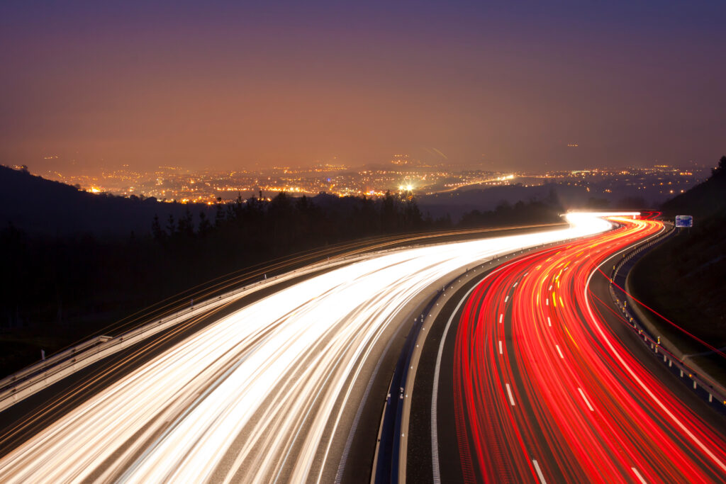 Highway as it passes through Donostia
